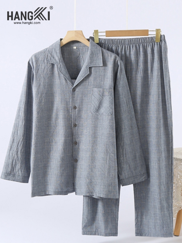 TD546 - Đồ Ngủ Pijama Nam Tay Dài Quần Dài Cotton