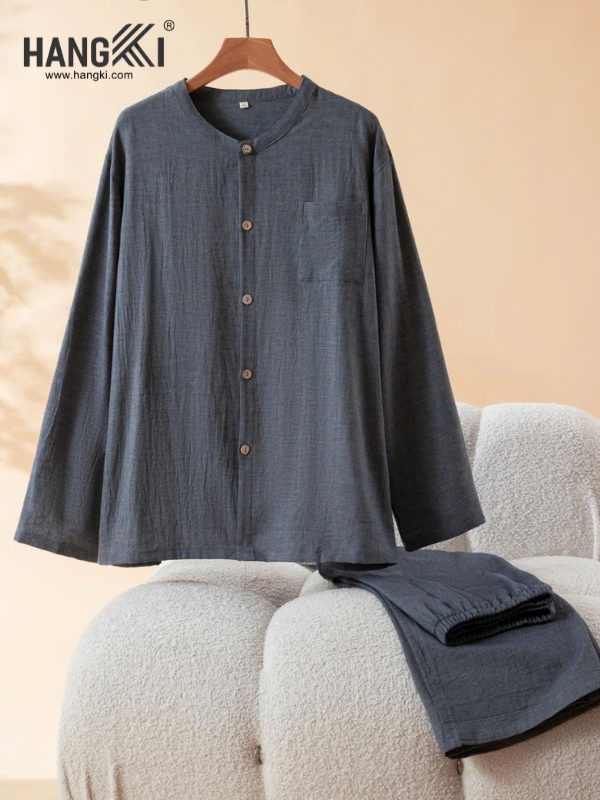 TD547 - Đồ Ngủ Pijama Nam Tay Dài Quần Dài Cotton
