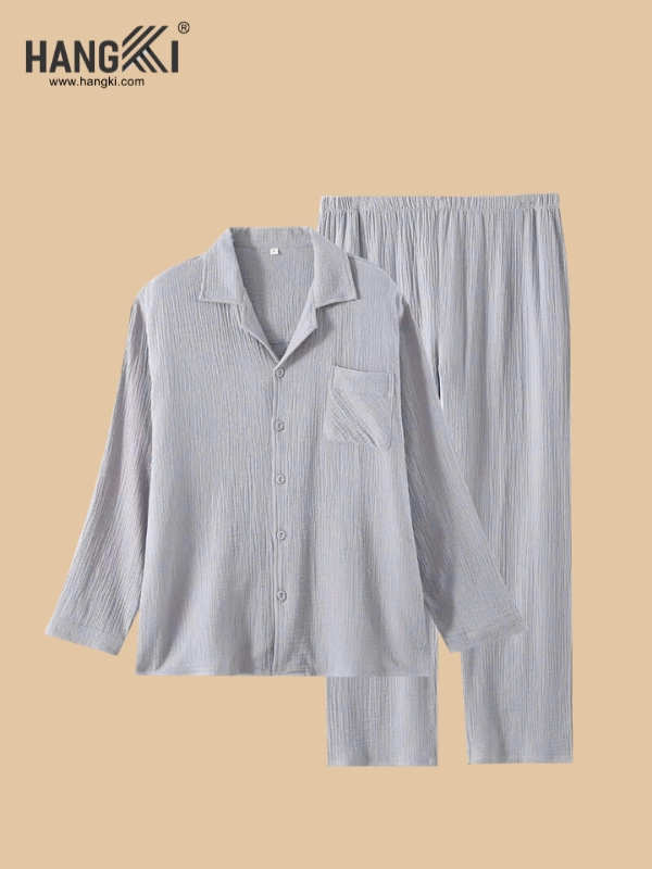TD548 - Đồ Ngủ Pijama Nam Tay Dài Quần Dài Cotton