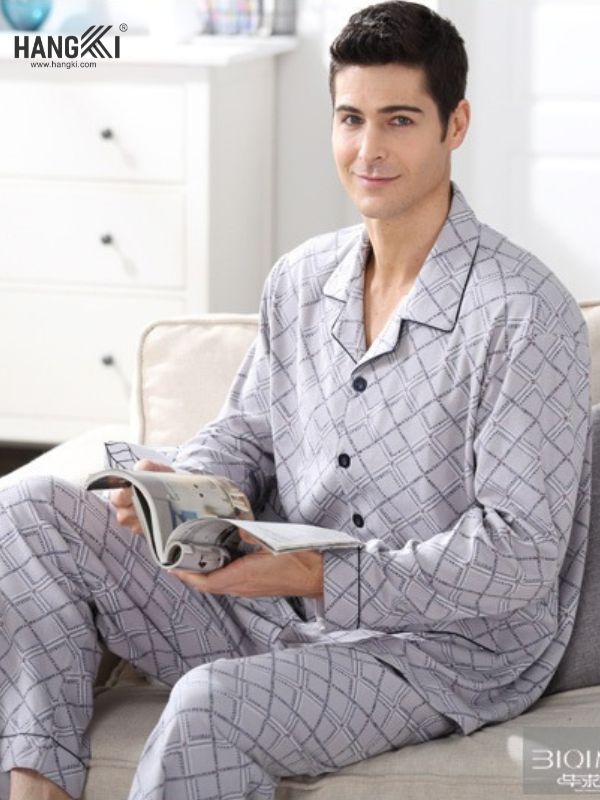 TD55 - Đồ Ngủ Pijama Nam Tay Dài Quần Dài Cotton