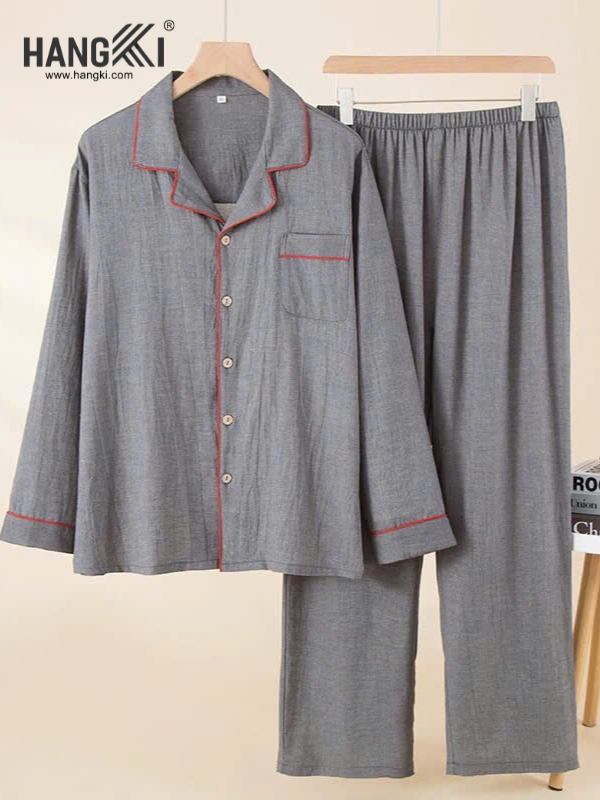 TD550 - Đồ Ngủ Pijama Nam Tay Dài Quần Dài Cotton