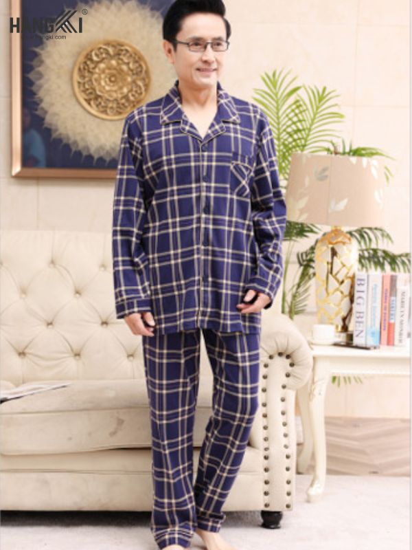 TD62 - Đồ Ngủ Pijama Nam Tay Dài Quần Dài Cotton