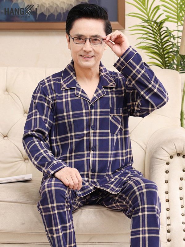 TD62 - Đồ Ngủ Pijama Nam Tay Dài Quần Dài Cotton