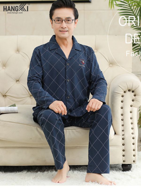 TD66 - Đồ Ngủ Pijama Nam Tay Dài Quần Dài Cotton