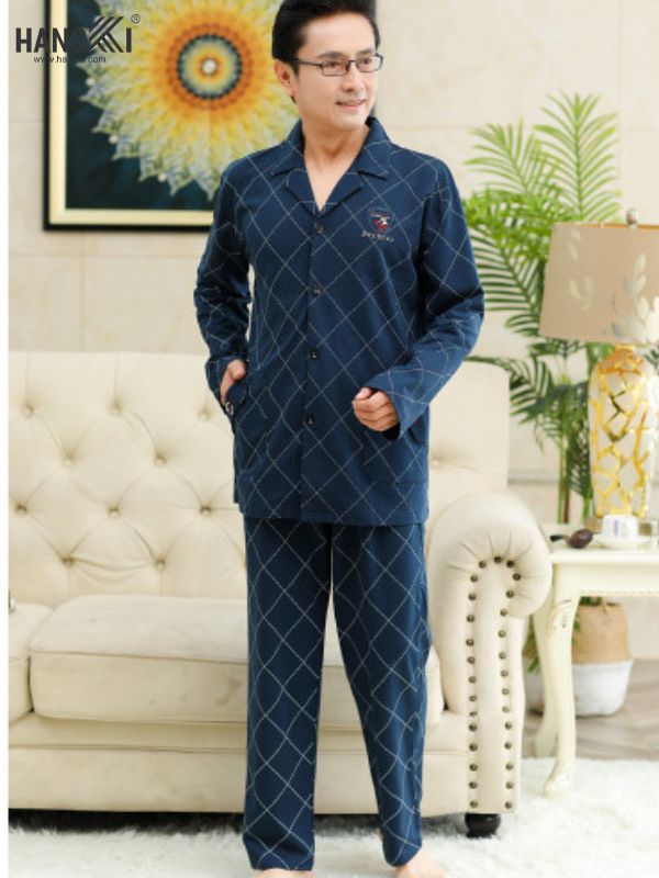 TD66 - Đồ Ngủ Pijama Nam Tay Dài Quần Dài Cotton