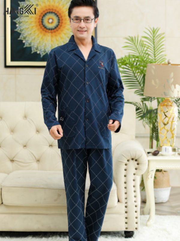TD66 - Đồ Ngủ Pijama Nam Tay Dài Quần Dài Cotton