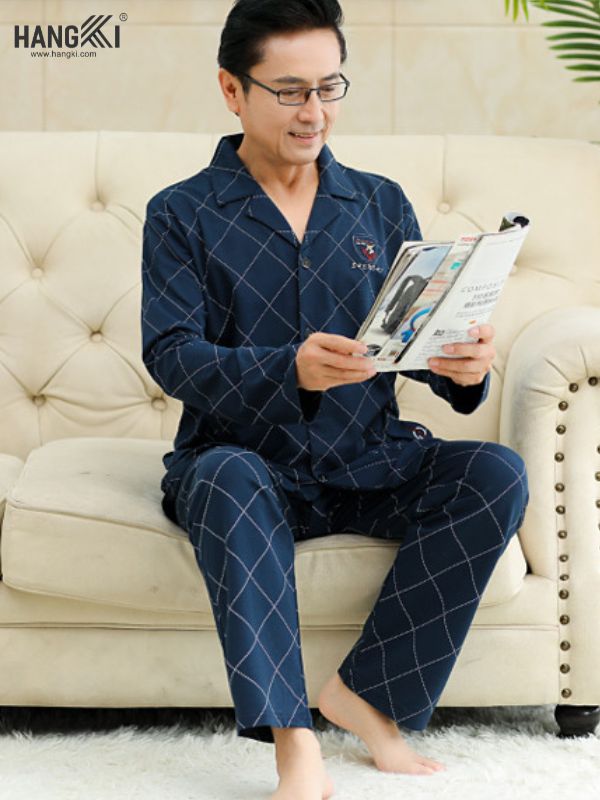 TD66 - Đồ Ngủ Pijama Nam Tay Dài Quần Dài Cotton