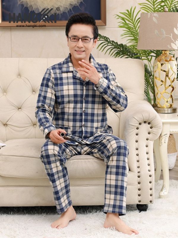TD70 - Đồ Ngủ Pijama Nam Tay Dài Quần Dài Cotton