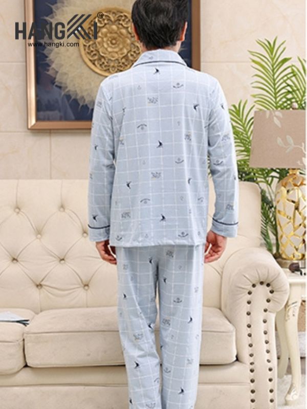 TD71 - Đồ Ngủ Pijama Nam Tay Dài Quần Dài Cotton