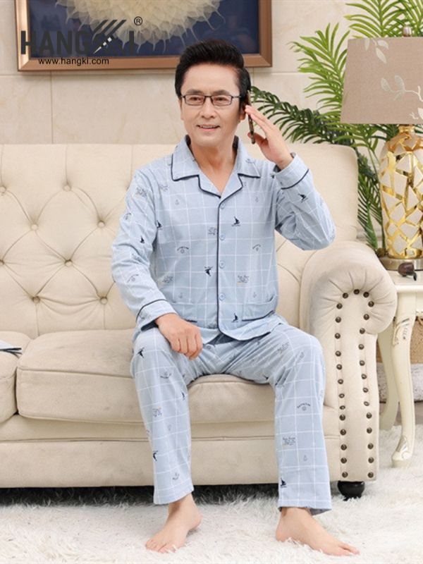 TD71 - Đồ Ngủ Pijama Nam Tay Dài Quần Dài Cotton