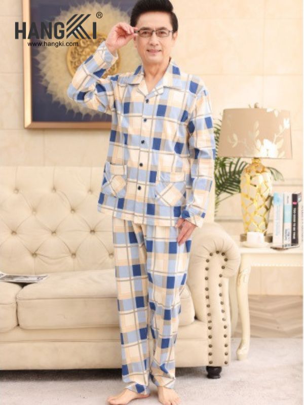 TD75 - Đồ Ngủ Pijama Nam Tay Dài Quần Dài Cotton