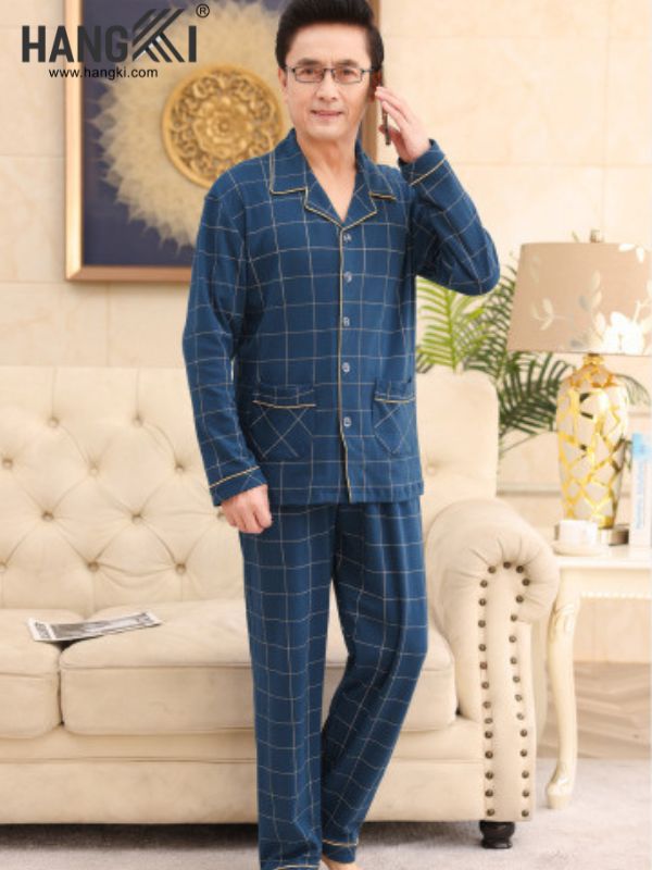 TD76 - Đồ Ngủ Pijama Nam Tay Dài Quần Dài Cotton