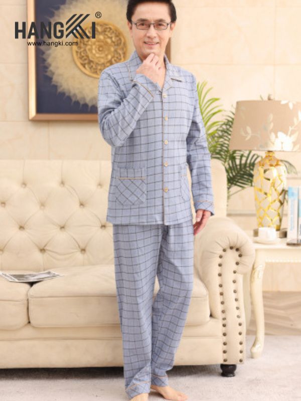 TD77 - Đồ Ngủ Pijama Nam Tay Dài Quần Dài Cotton
