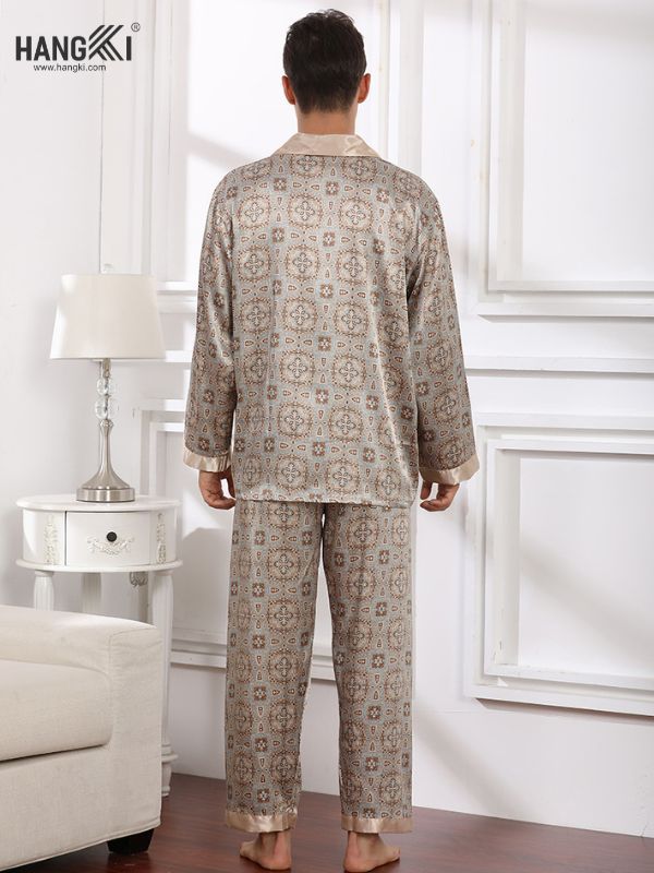 TD05 - Đồ Ngủ Pijama Nam Tay Dài Quần Dài Lụa