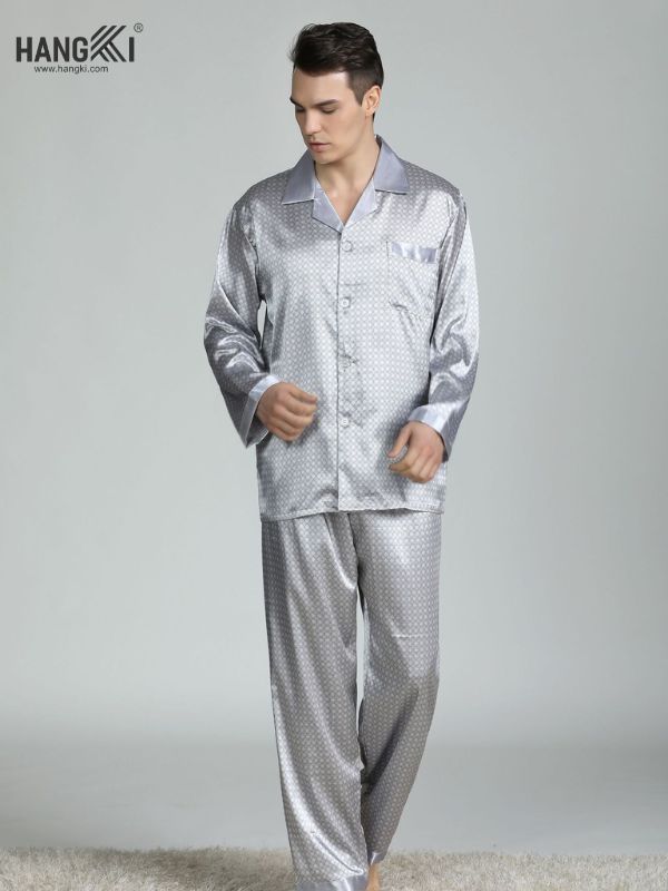 TD07 - Đồ Ngủ Pijama Nam Tay Dài Quần Dài Lụa
