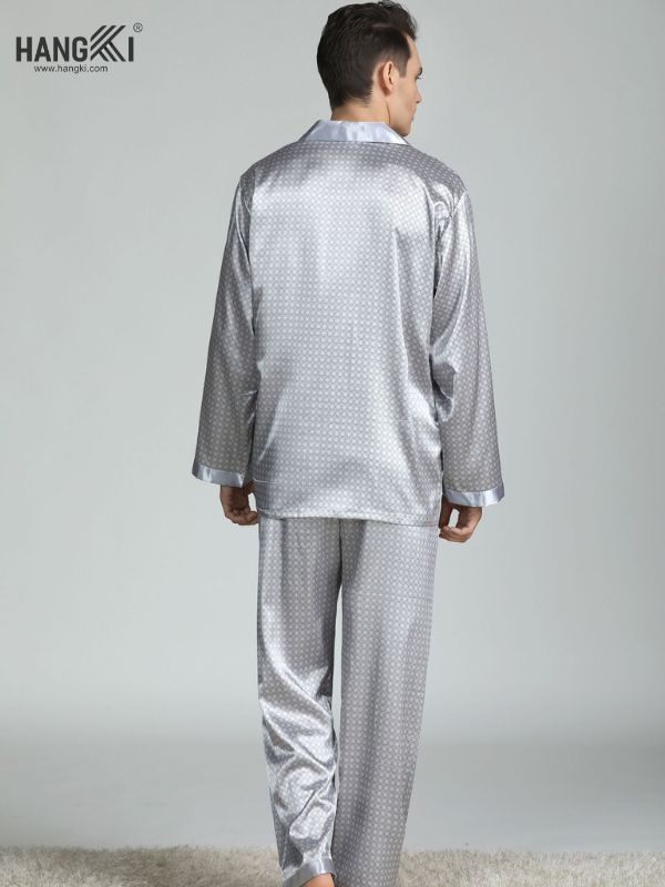 TD07 - Đồ Ngủ Pijama Nam Tay Dài Quần Dài Lụa