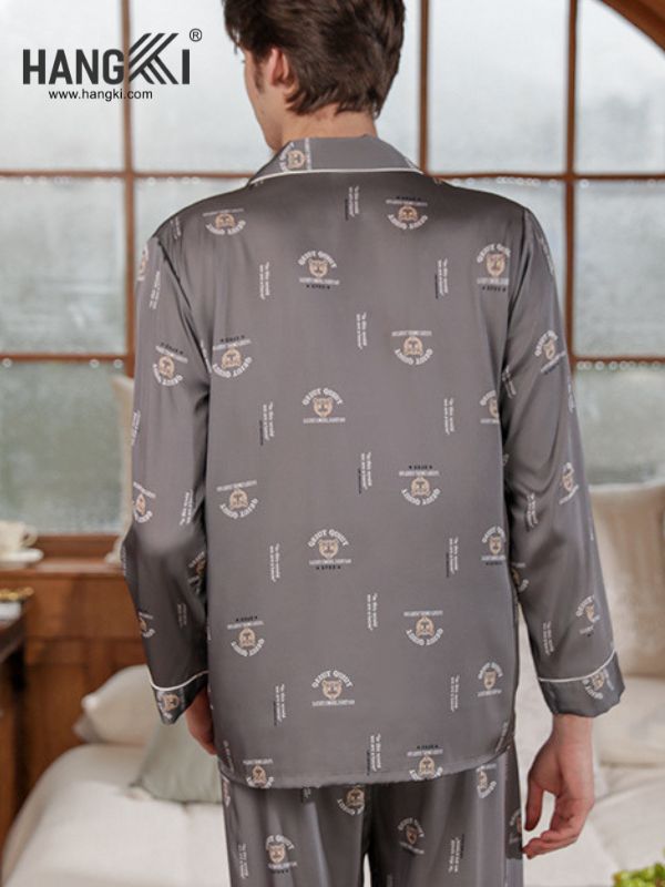 TD12 - Đồ Ngủ Pijama Nam Tay Dài Quần Dài Lụa