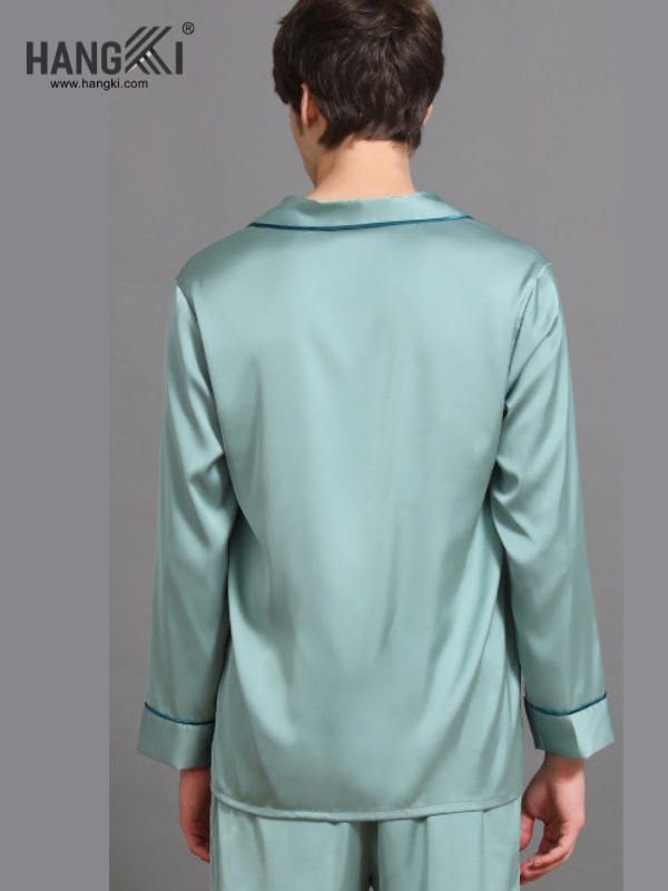 TD134 - Đồ Ngủ Pijama Nam Tay Dài Quần Dài Lụa