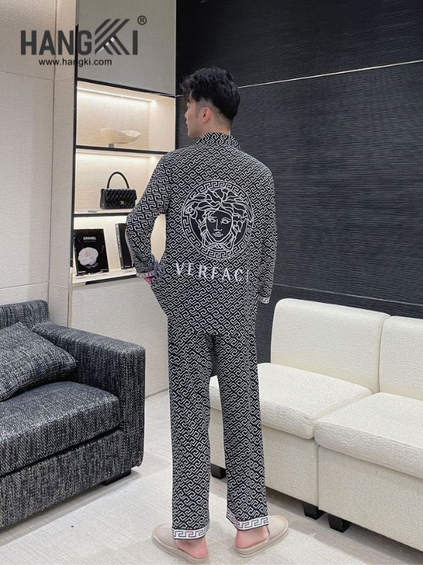 TD148 - Đồ Ngủ Pijama Nam Tay Dài Quần Dài Lụa