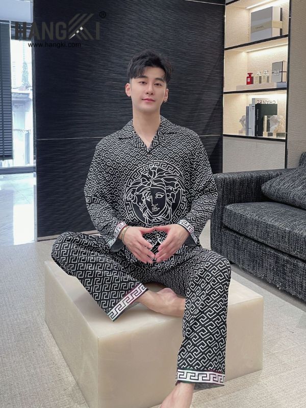 TD148 - Đồ Ngủ Pijama Nam Tay Dài Quần Dài Lụa