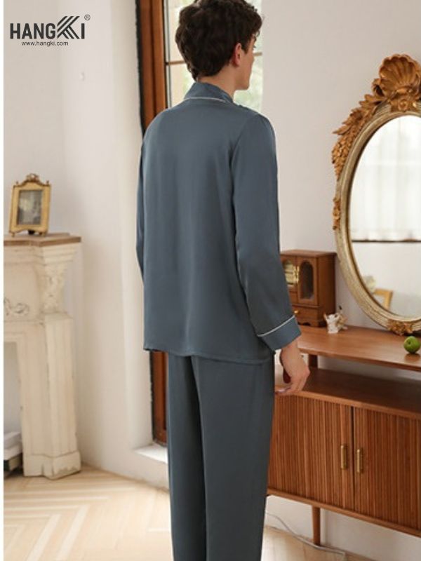 TD15 - Đồ Ngủ Pijama Nam Tay Dài Quần Dài Lụa