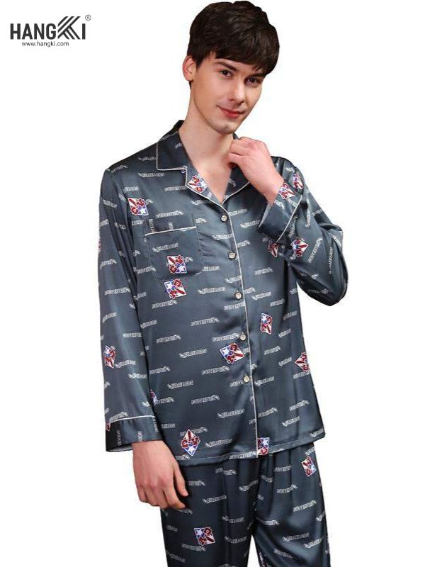 TD16 - Đồ Ngủ Pijama Nam Tay Dài Quần Dài Lụa