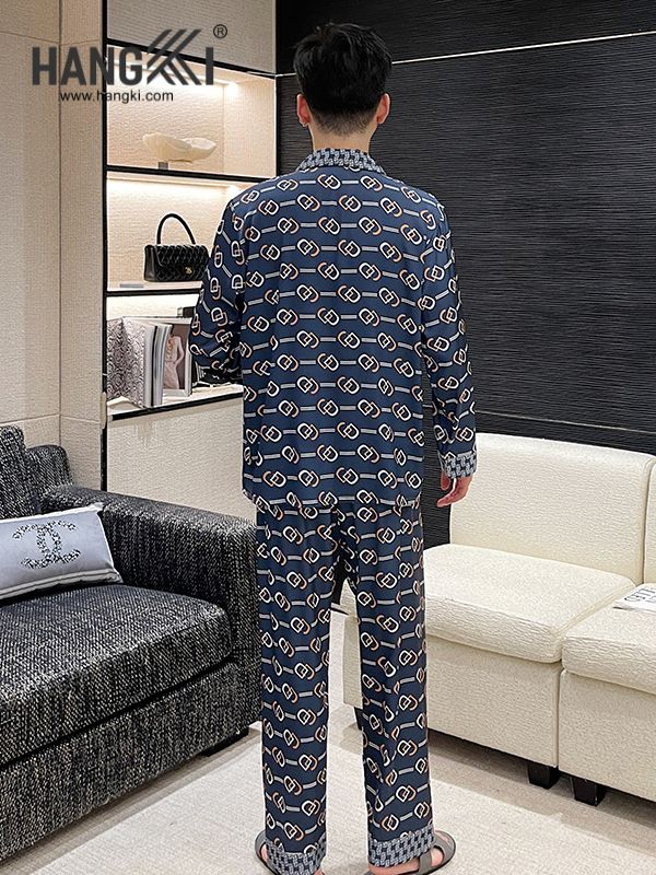 TD160 - Đồ Ngủ Pijama Nam Tay Dài Quần Dài Lụa