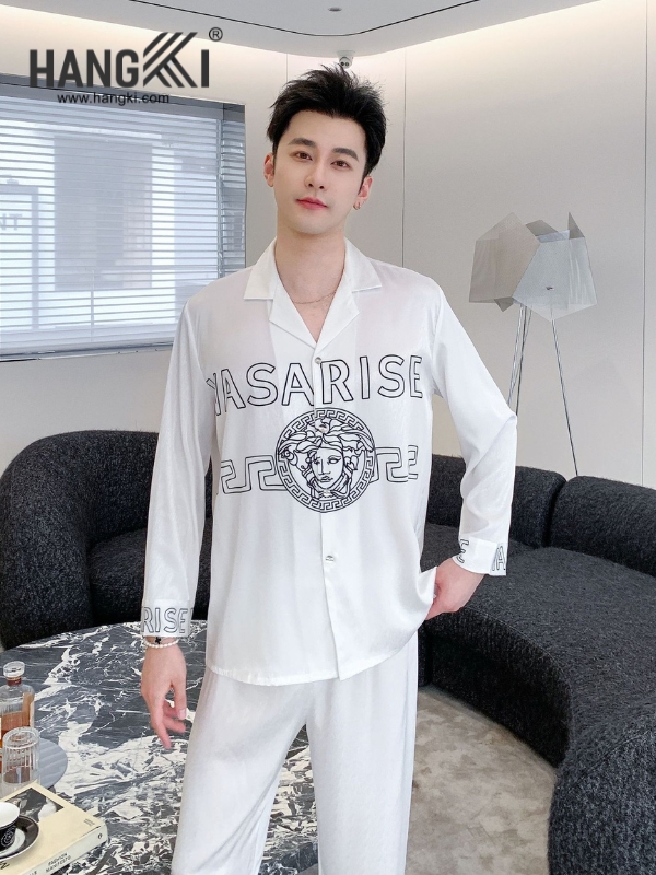 TD224 - Đồ Ngủ Pijama Nam Tay Dài Quần Dài Lụa