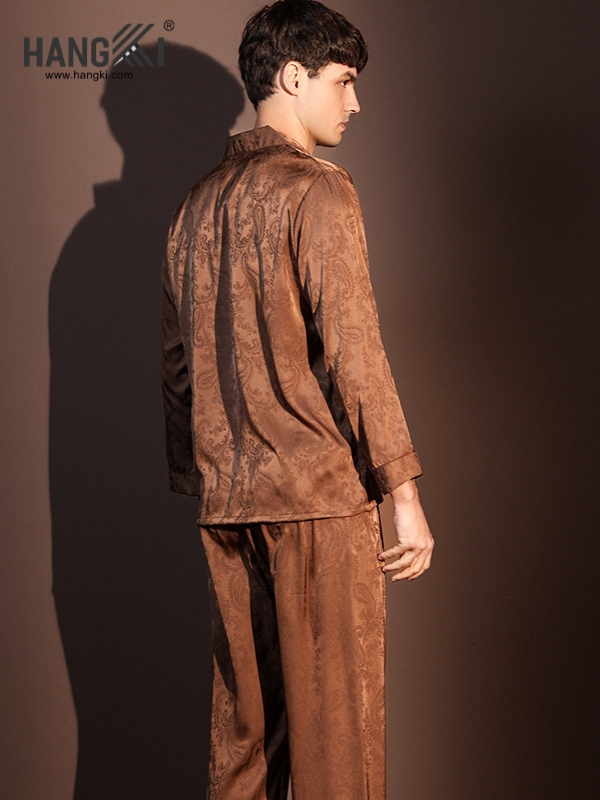 TD240 - Đồ Ngủ Pijama Nam Tay Dài Quần Dài Lụa