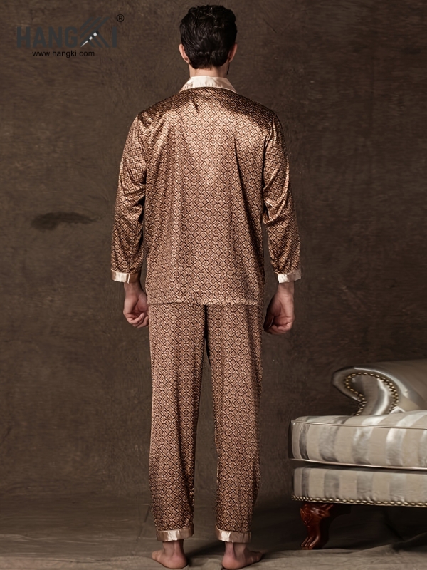 TD250 - Đồ Ngủ Pijama Nam Tay Dài Quần Dài Lụa