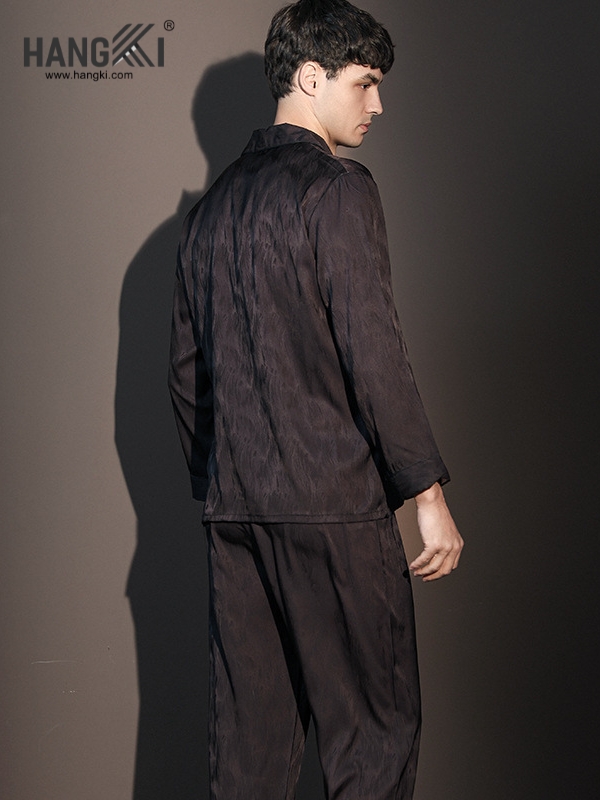 TD271 - Đồ Ngủ Pijama Nam Tay Dài Quần Dài Lụa