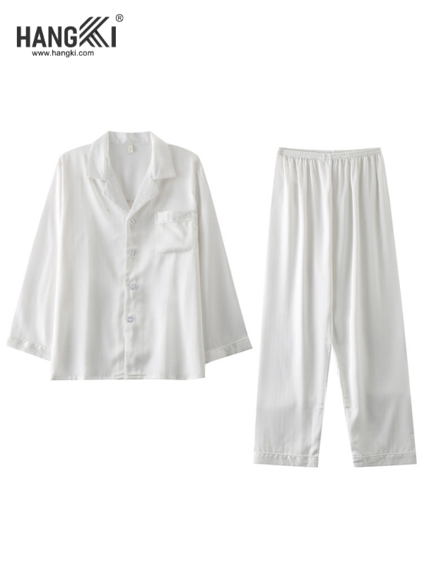 TD273 - Đồ Ngủ Pijama Nam Tay Dài Quần Dài Lụa