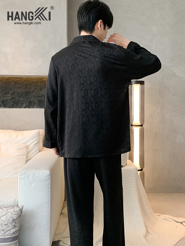 TD276 - Đồ Ngủ Pijama Nam Tay Dài Quần Dài Lụa