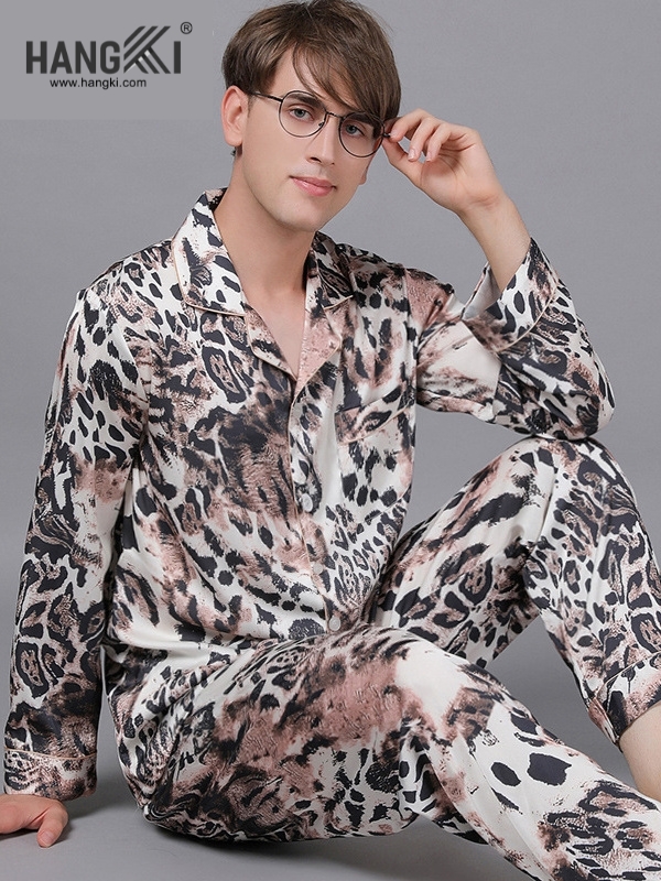 TD279 - Đồ Ngủ Pijama Nam Tay Dài Quần Dài Lụa