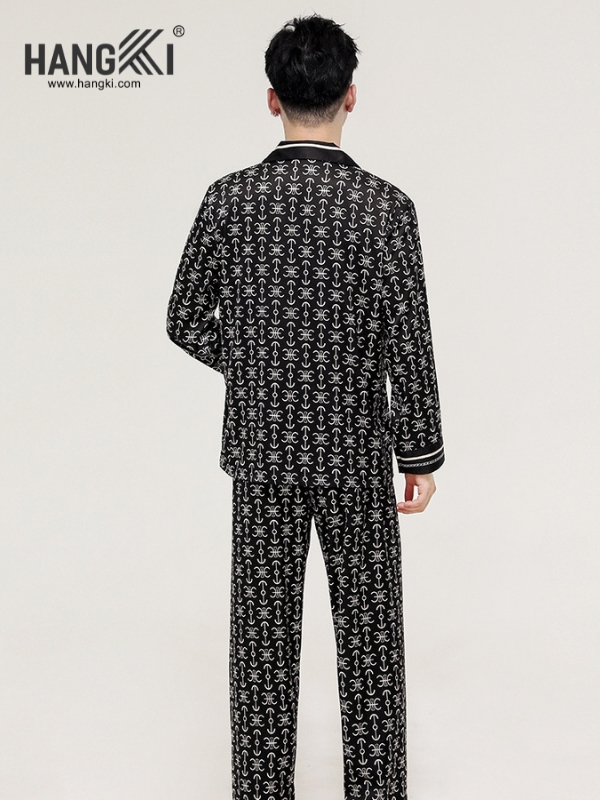 TD285 - Đồ Ngủ Pijama Nam Tay Dài Quần Dài Lụa
