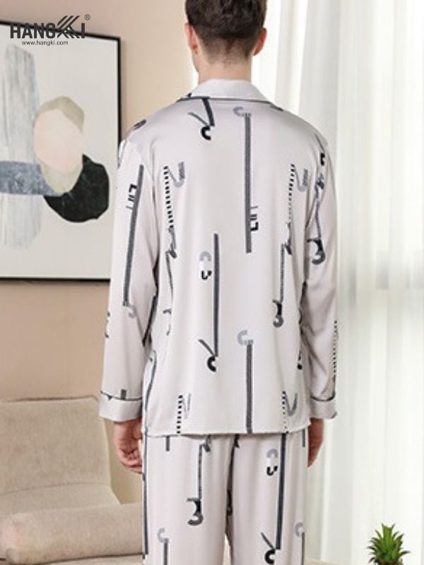 TD29 - Đồ Ngủ Pijama Nam Tay Dài Quần Dài Lụa