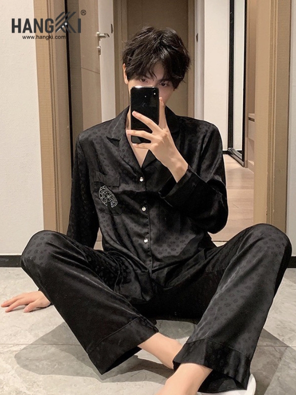 TD290 - Đồ Ngủ Pijama Nam Tay Dài Quần Dài Lụa