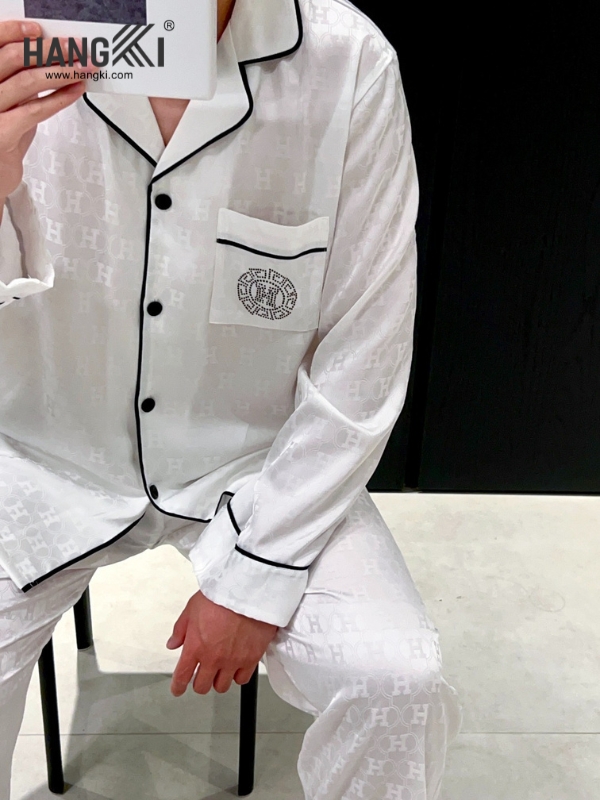 TD294 - Đồ Ngủ Pijama Nam Tay Dài Quần Dài Lụa