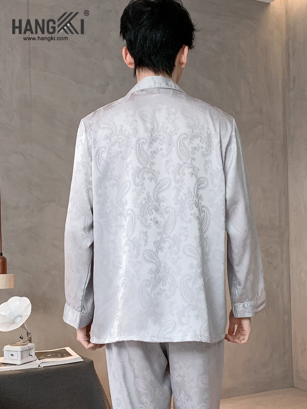 TD296 - Đồ Ngủ Pijama Nam Tay Dài Quần Dài Lụa