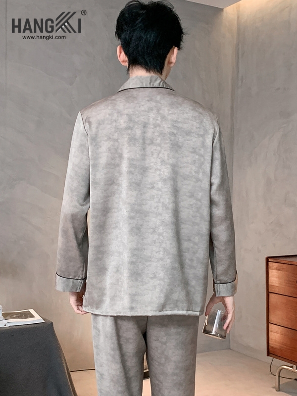 TD298 - Đồ Ngủ Pijama Nam Tay Dài Quần Dài Lụa