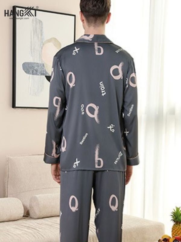 TD30 - Đồ Ngủ Pijama Nam Tay Dài Quần Dài Lụa