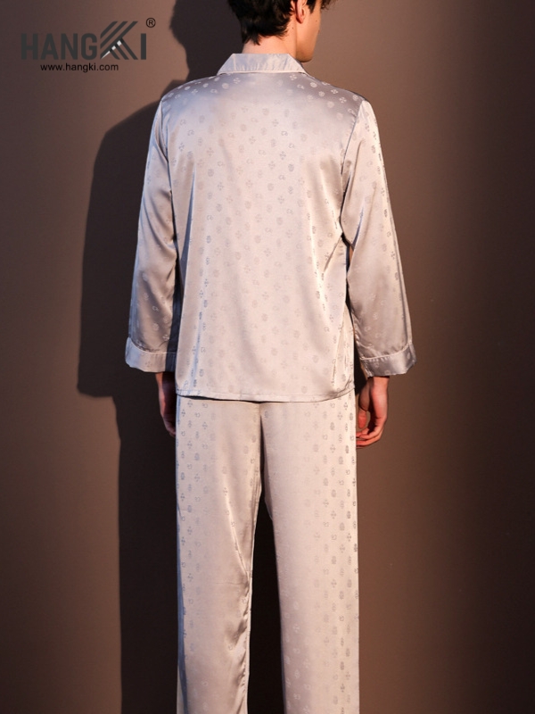TD301 - Đồ Ngủ Pijama Nam Tay Dài Quần Dài Lụa