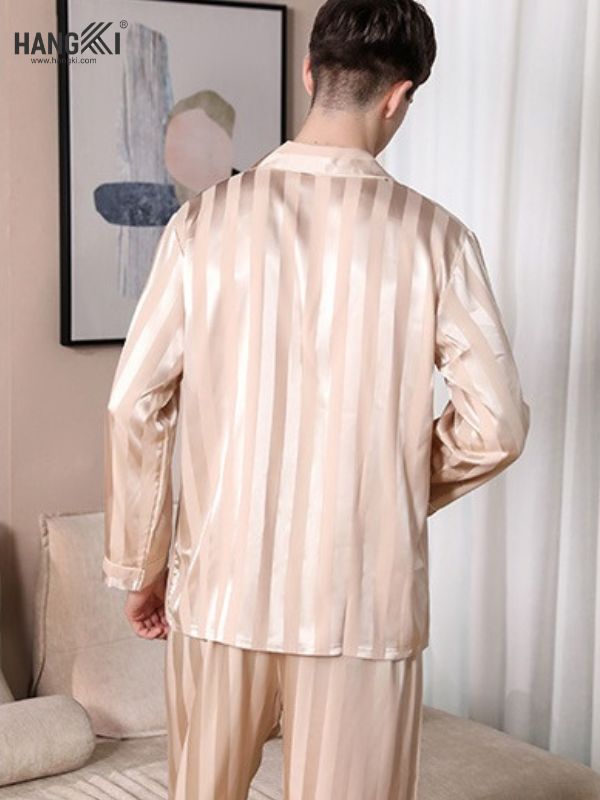 TD31 - Đồ Ngủ Pijama Nam Tay Dài Quần Dài Lụa
