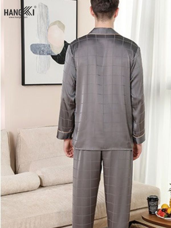 TD32 - Đồ Ngủ Pijama Nam Tay Dài Quần Dài Lụa