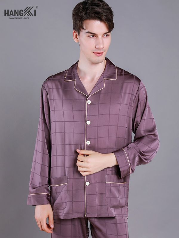 TD32 - Đồ Ngủ Pijama Nam Tay Dài Quần Dài Lụa