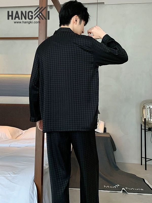 TD34 - Đồ Ngủ Pijama Nam Tay Dài Quần Dài Lụa