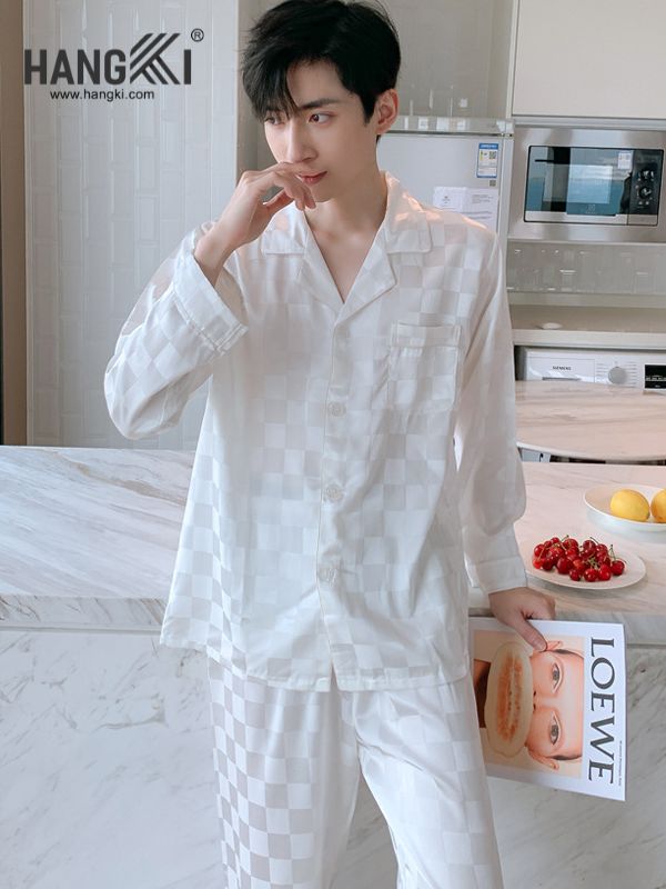 TD35 - Đồ Ngủ Pijama Nam Tay Dài Quần Dài Lụa