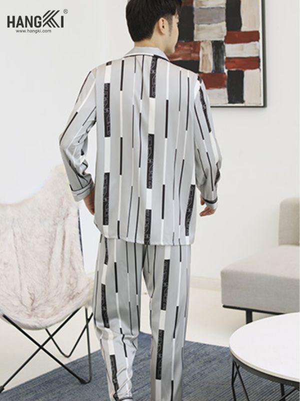 TD38 - Đồ Ngủ Pijama Nam Tay Dài Quần Dài Lụa