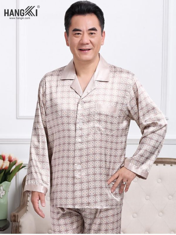 TD40 - Đồ Ngủ Pijama Nam Tay Dài Quần Dài Lụa