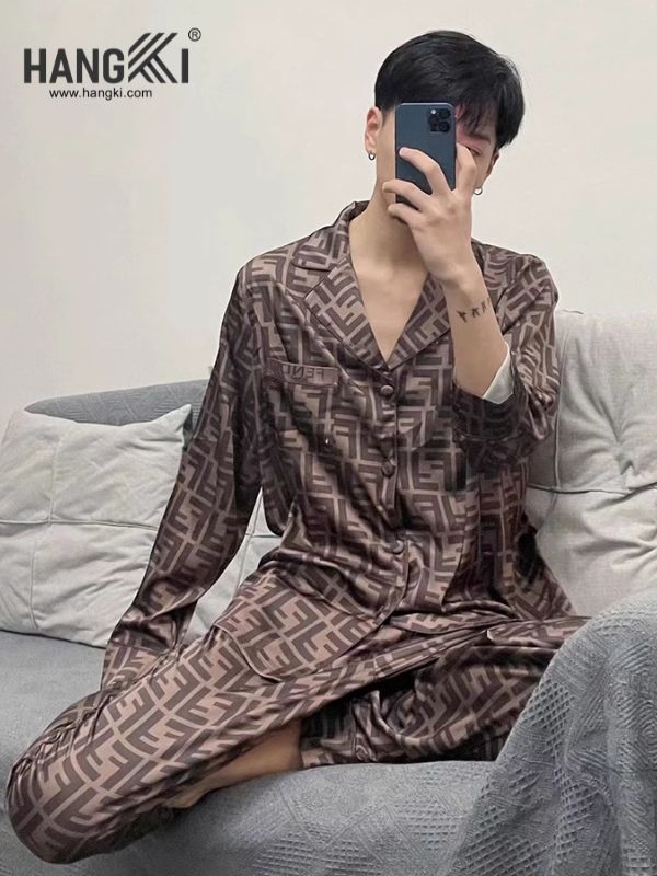TD78 - Đồ Ngủ Pijama Nam Tay Dài Quần Dài Lụa